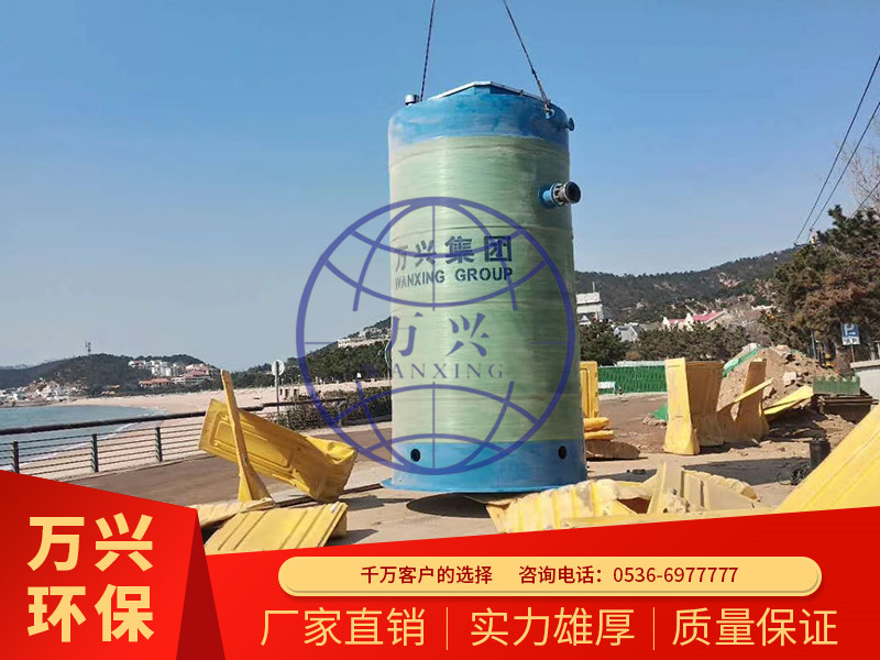 一(yī)體化泵站的安裝現場