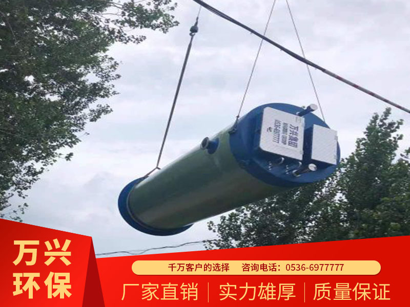 一(yī)體化泵站吊裝現場